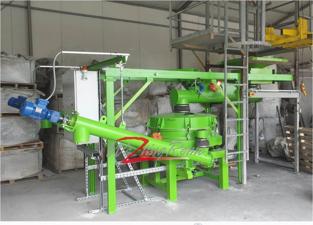 Linia technologiczna przesiewania surowców ceramicznych